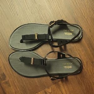 New black Melissa x Jason wu jelly sandal